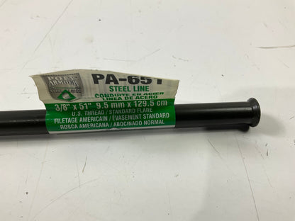 AGS PA-651 PVF Coated Steel Brake Line: 51'' Long, 3/8'' Diameter, Universal