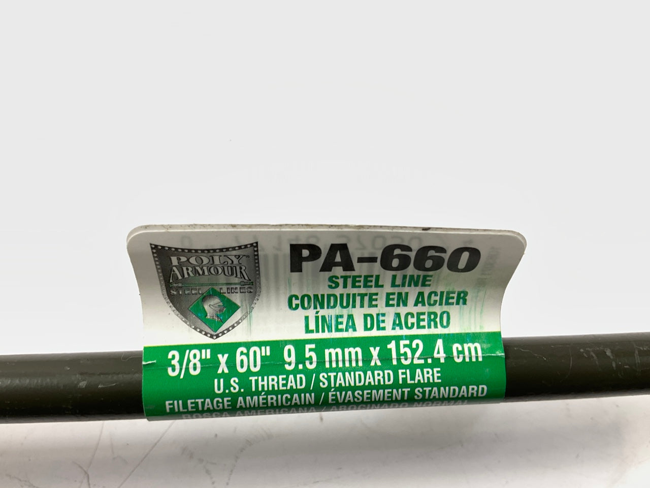 (4) AGS PA-660 PVF Coated Steel Brake Line: 60'' Long, 3/8'' Diameter, Universal