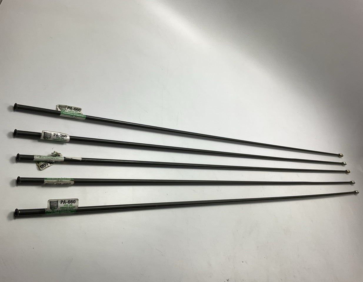 (5) AGS PA-660 PVF Coated Steel Brake Line: 60'' Long, 3/8'' Diameter, Universal