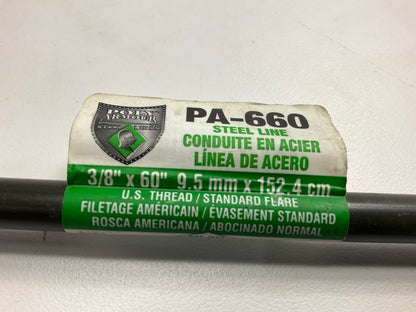(5) AGS PA-660 PVF Coated Steel Brake Line: 60'' Long, 3/8'' Diameter, Universal