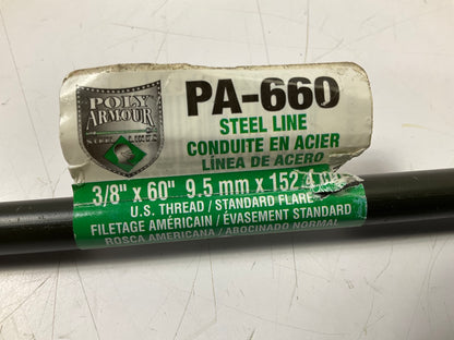 AGS PA-660 PVF Coated Steel Brake Line: 60'' Long, 3/8'' Diameter, Universal