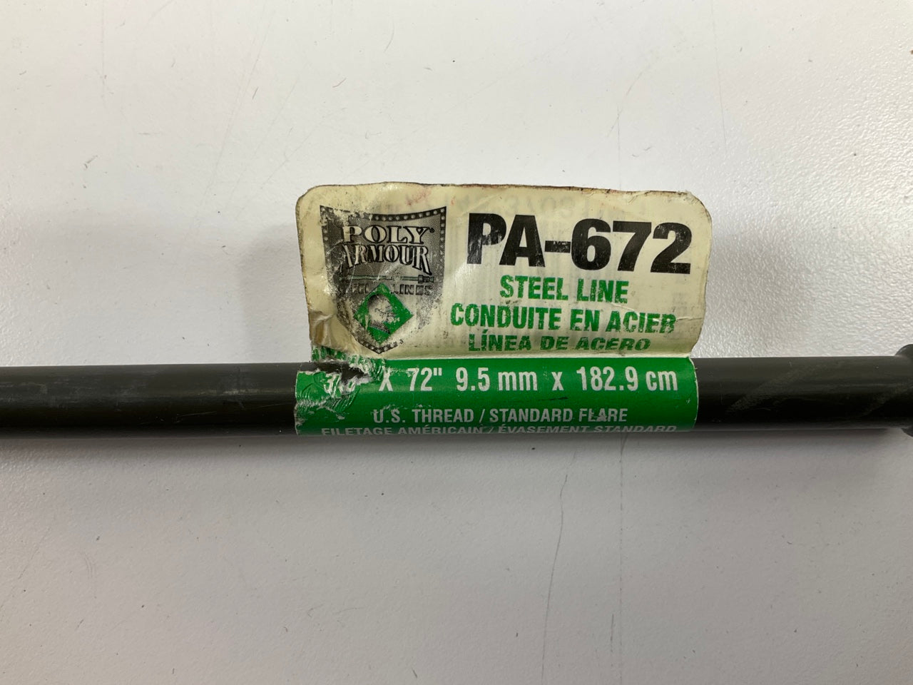 AGS PA-672 Poly-Armour PVF Coated Steel Brake Line: 72'' Long, 3/8'' Diameter