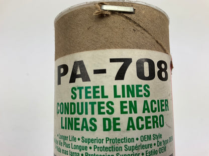 (5) AGS PA-708 PVF Coated Steel Brake Line: 8'' Long, 6mm Diameter, 1/2'' Threads