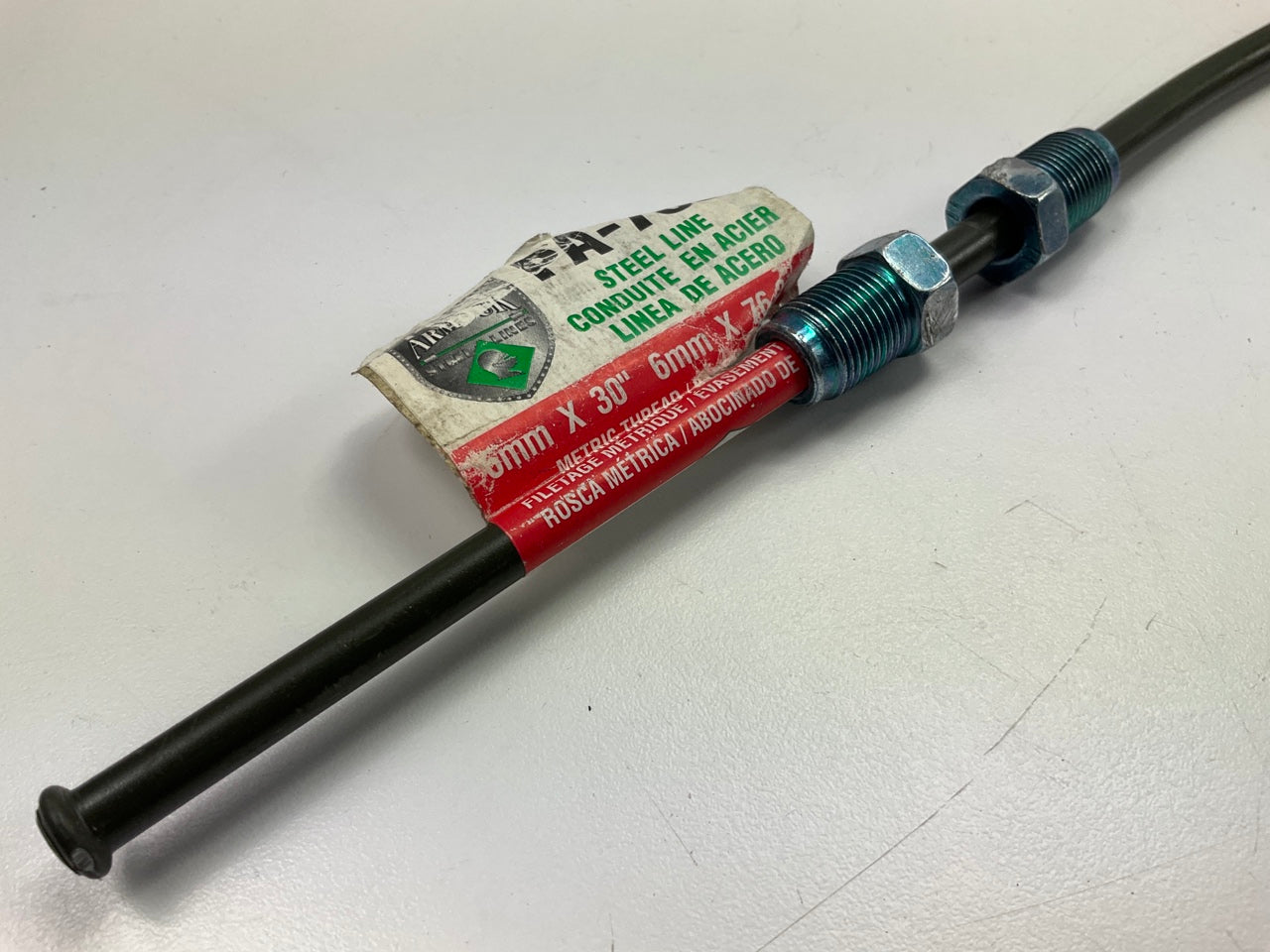 AGS PA-730 PVF Coated Steel Brake Line, 30'' Long, 6mm Diameter, Universal Fit