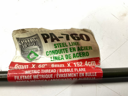 AGS PA-760 PVF Coated Steel Brake Line: 60'' Long, 6mm Diameter, Universal