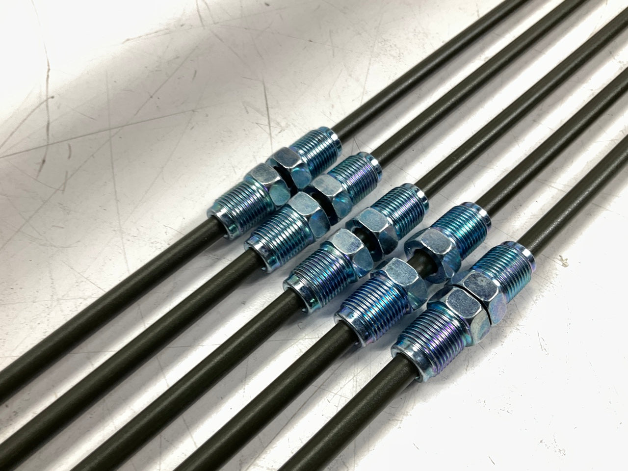 (5) AGS PA-772 PVF Coated Steel Brake Line: 72'' Long, 6mm Diameter, Universal