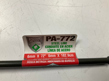 (5) AGS PA-772 PVF Coated Steel Brake Line: 72'' Long, 6mm Diameter, Universal