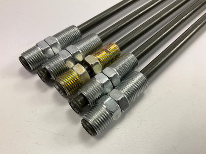 (5) AGS PA430 PVF Coated Steel Brake Lines: 30'' Long, 1/4'', 7/16'' Fittings
