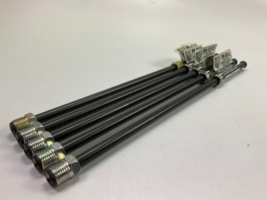 (5) AGS PA512 PVF Coated Steel Brake Line: 12'' Long, 5/16'' Diameter, Universal