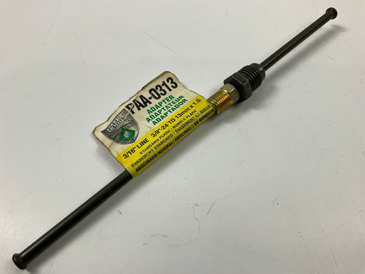 AGS PAA-0313 PVF Brake Line Adapter, 3/8-24 Inverted To M13x1.5 Bubble Thread