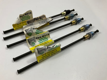 (5) AGS PAA-B312 Brake Line Adapter, 3/16'' X 8'', (3/8''-24 Inv. X M12x1.0 Bubble)