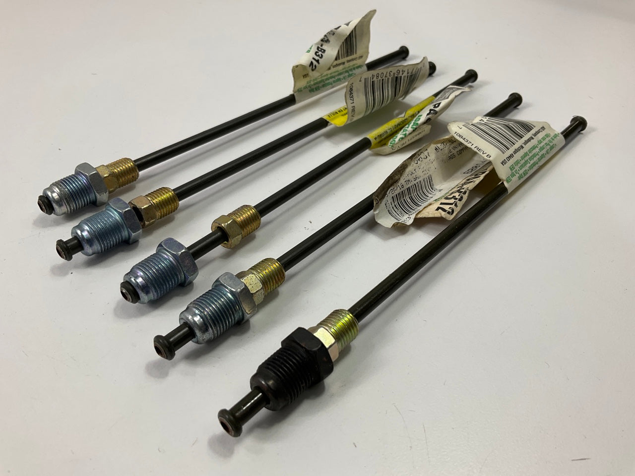 (5) AGS PAA-B312 Brake Line Adapter, 3/16'' X 8'', (3/8''-24 Inv. X M12x1.0 Bubble)
