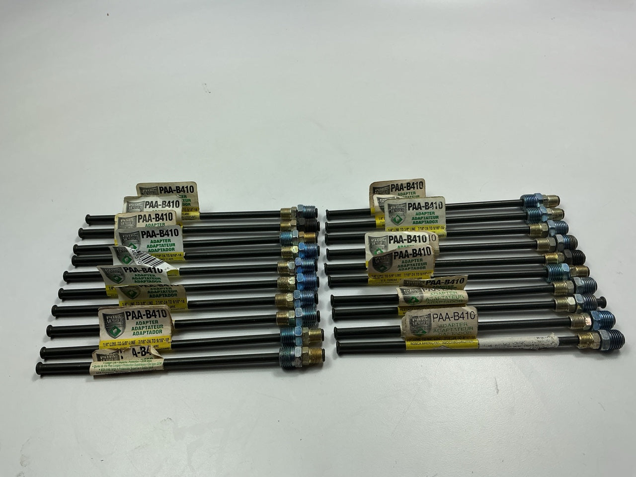 (20 )AGS PAAB410 PVF Brake Line Adapter 1/4'' X 8'' (7/16''-24 X 9/16''-18 Inverted)