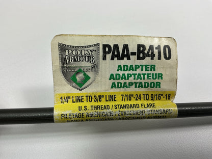 (20 )AGS PAAB410 PVF Brake Line Adapter 1/4'' X 8'' (7/16''-24 X 9/16''-18 Inverted)