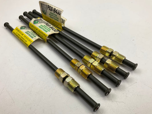 (5) AGS PAA-B430 8'' X 1/4'' PVF Coated Adapter Brake Line - 7/16-24 SAE Inverted