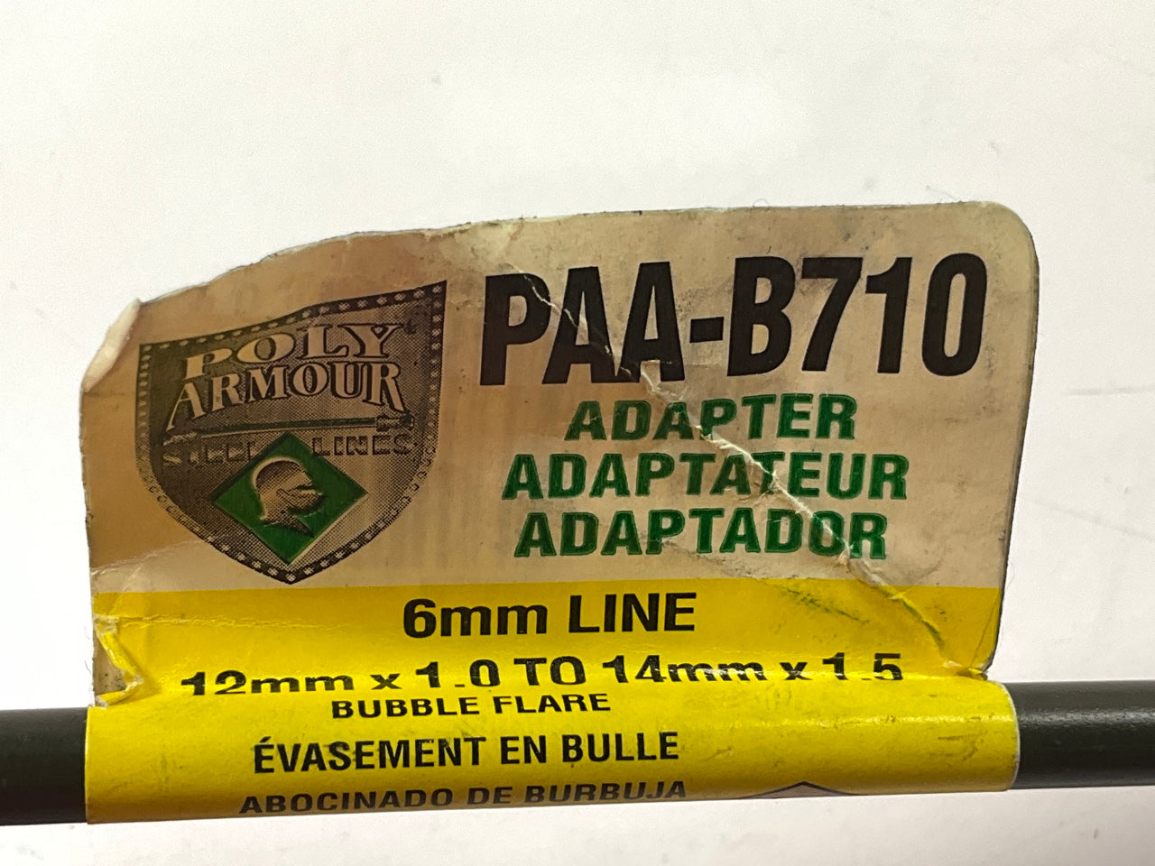 AGS PAA-B710 Poly Armour Brake Line Adapter 6mm X 8(12x1.0 B)(M14x1.5 B)
