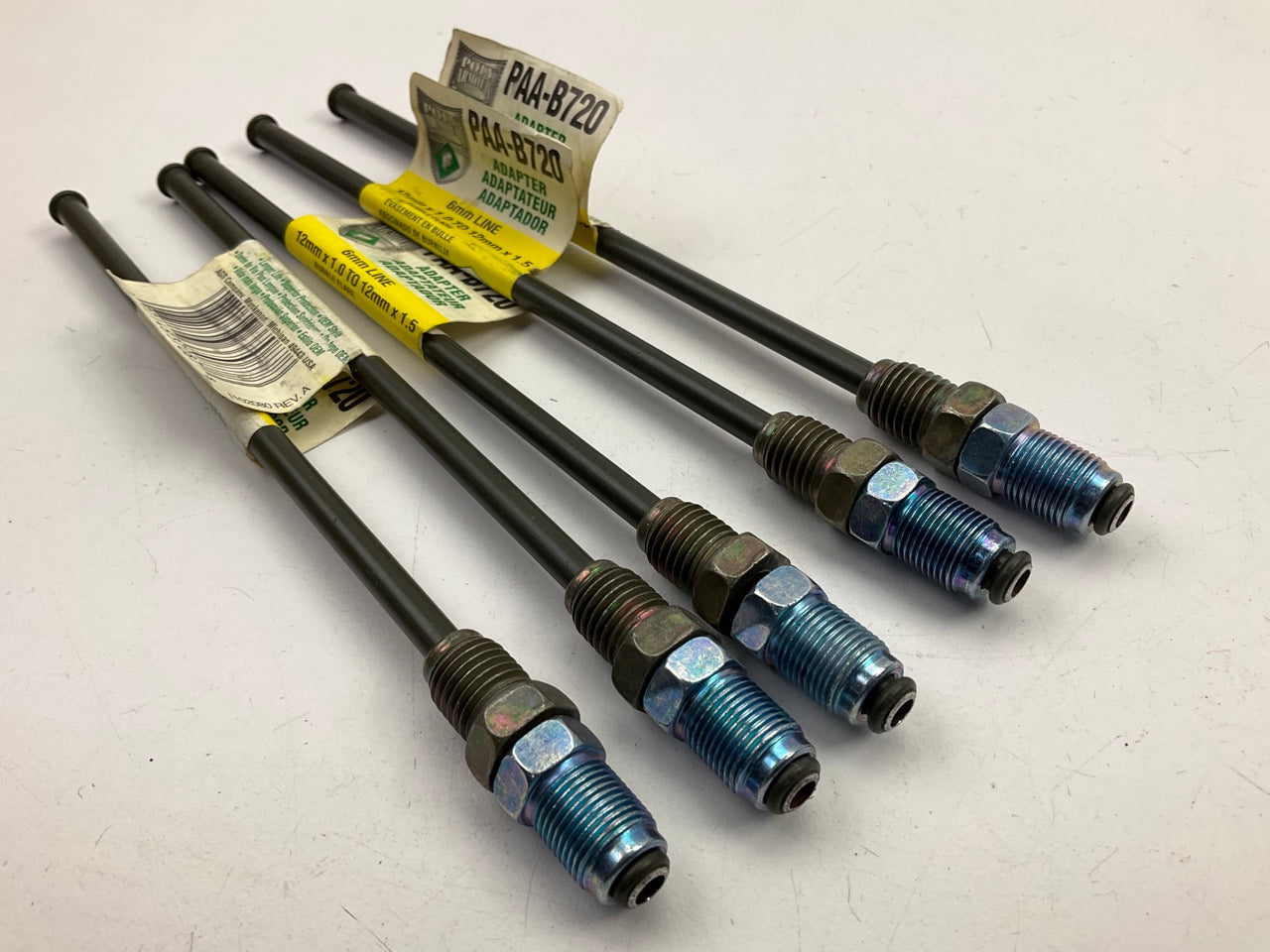 (5) AGS PAA-B720 Poly Armour Brake Line Adapter 6mm X 8(M12x1.0 B)(M12x1.5 B)