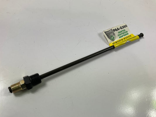 AGS PAA-G360 PVF Steel Brake Line Adapter, 3/16'' X 8, ( 3/8''-24 X 1/2''-20 Inv.)