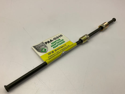 AGS PAA-O310 PVF Steel Brake Line Adapter, 3/16'' X 8, 3/8''-24 X M10x1.0 Inverted