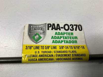 (2) AGS PAA-O370 PVF Brake Line Adapter, 3/16'' X 8 (3/8''-24 X 9/16''-18 Inverted)