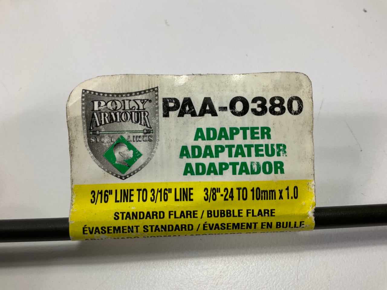 (5) AGS PAA-O380 Brake Line Adapter 3/16'' X 8 (3/8''-24 Inverted)(M10x1.0 Bubble)