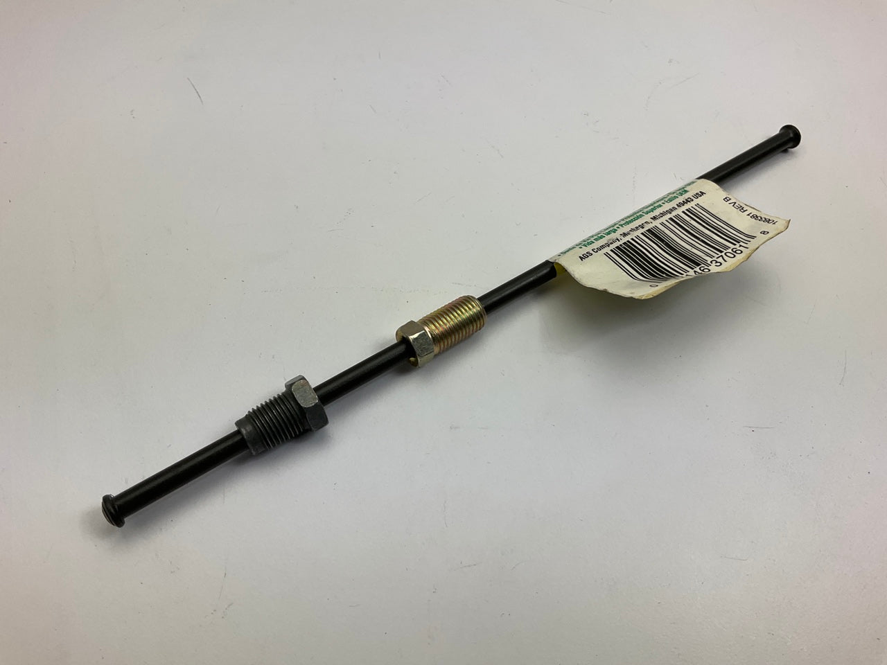 AGS PAA-O380 PVF Brake Line Adapter 3/16'' X 8 (3/8''-24 Inverted)(M10x1.0 Bubble)