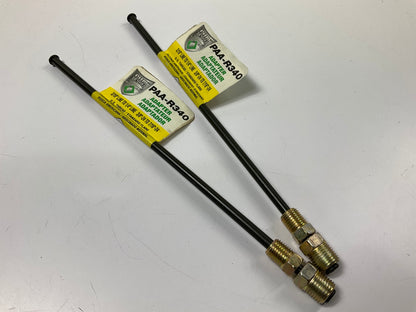 (2) AGS PAA-R340 PVF Brake Line Adapter, 3/16'' X 8, (3/8''-24 X 7/16''-24 Inv.)