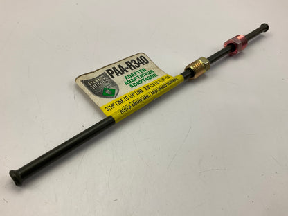 AGS PAA-R340 PVF Steel Brake Line Adapter, 3/16'' X 8, (3/8''-24 X 7/16''-24 Inv.)