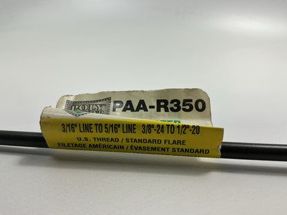 (20) AGS PAA-R350 PVF Brake Line Adapter, 3/16'' X 8, 3/8''-24 X 1/2''-20 Inverted