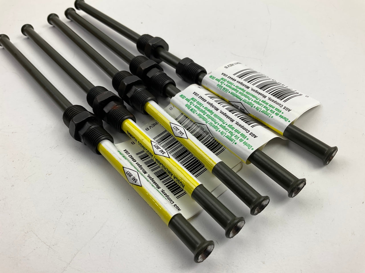 (5) AGS PAA-S420 Steel Brake Line Adapter, 1/4'' X 8, (7/16''-24  X 1/2''-20 Inv.)