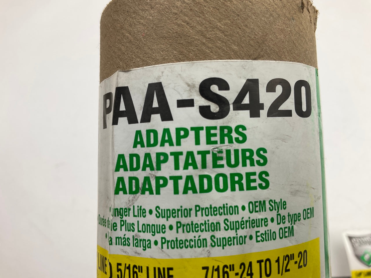 (5) AGS PAA-S420 Steel Brake Line Adapter, 1/4'' X 8, (7/16''-24  X 1/2''-20 Inv.)
