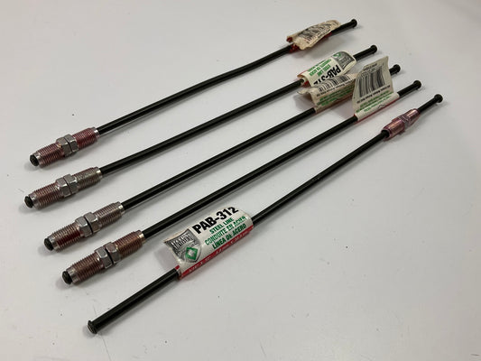 (5) AGS PAB-312 Poly Armour PVF Steel Brake Line 3/16'' X 12''