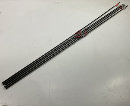 (5) AGS PAB-340 Universal Steel Brake Line 3/8-24'' Thread 3/16'' ID 40'' Long