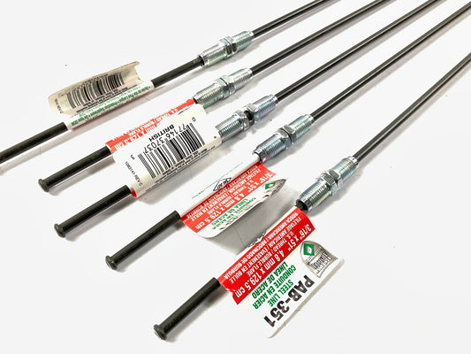 (5) AGS PAB-351 PVF Coated Steel Brake Line: 51'' Long, 3/16'' Diameter, Universal
