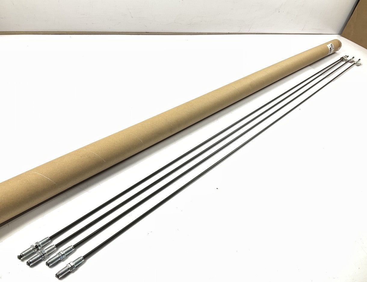 (4) AGS PAB-360 Coated Steel Brake Line: 60'' Long, 3/16'' ID, 3/8-24'' Thread Dia