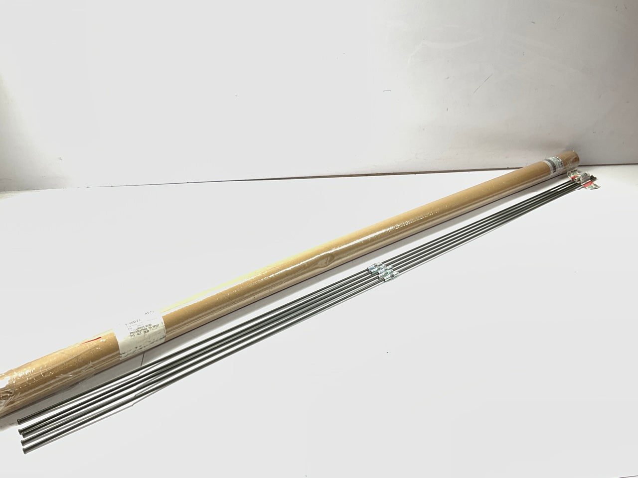 (5) AGS PAB-360 3/16'' X 60''  PVF Steel Brake Lines, 3/8 - 24'' Threads