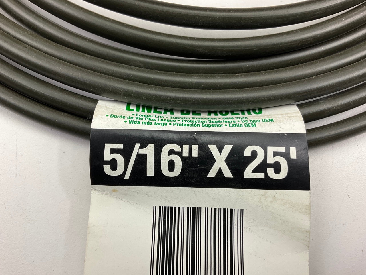 AGS PAC525 Poly-Armour PVF Steel Brake/Fuel/Trans Line Tubing Coil, 5/16'' X 25'