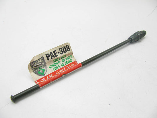 AGS PAE-308 PVF Coated Steel Brake Line: 8'' Long, 3/16'' Diameter, Universal