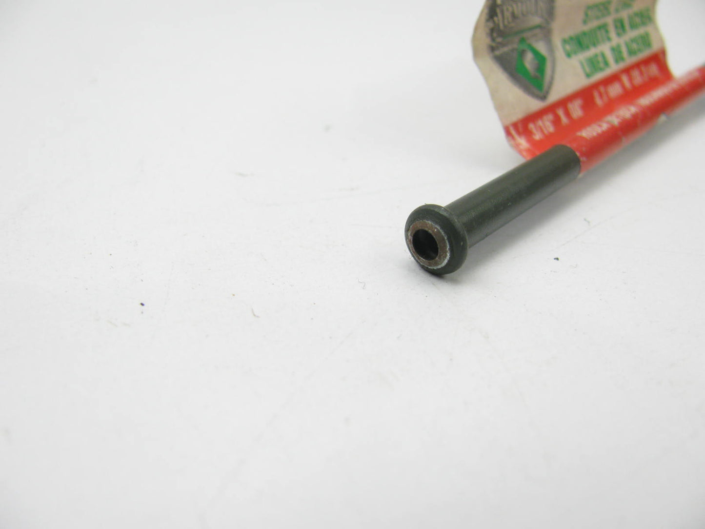 AGS PAE-308 PVF Coated Steel Brake Line: 8'' Long, 3/16'' Diameter, Universal