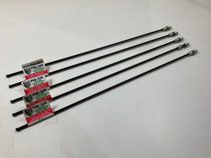 (5) AGS PAE-320 Poly-Armour PVF Steel Brake Lines 3/16 X 20'', M10 X 1mm Threads