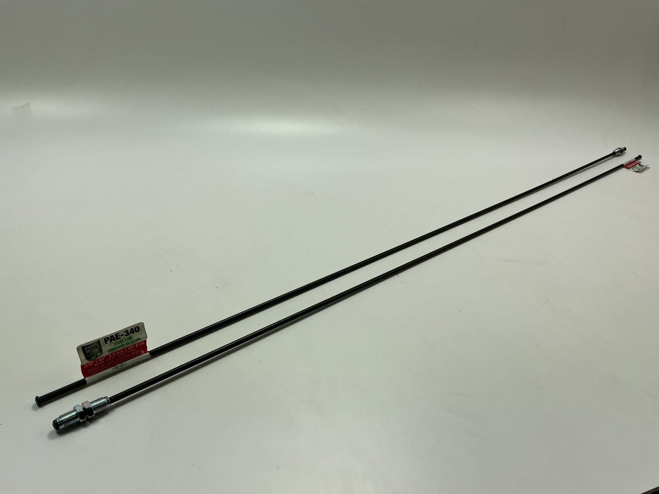 (50) AGS PAE340 PVF Coated Steel Brake Line 40'' Long, 3/16'' Dia, M10x1.0 Fitting