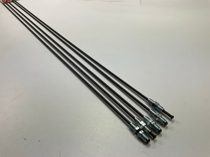 (5) AGS PAE340 PVF Coated Steel Brake Line, 40'' Long, 3/16'' Dia, M10x1.0 Fitting