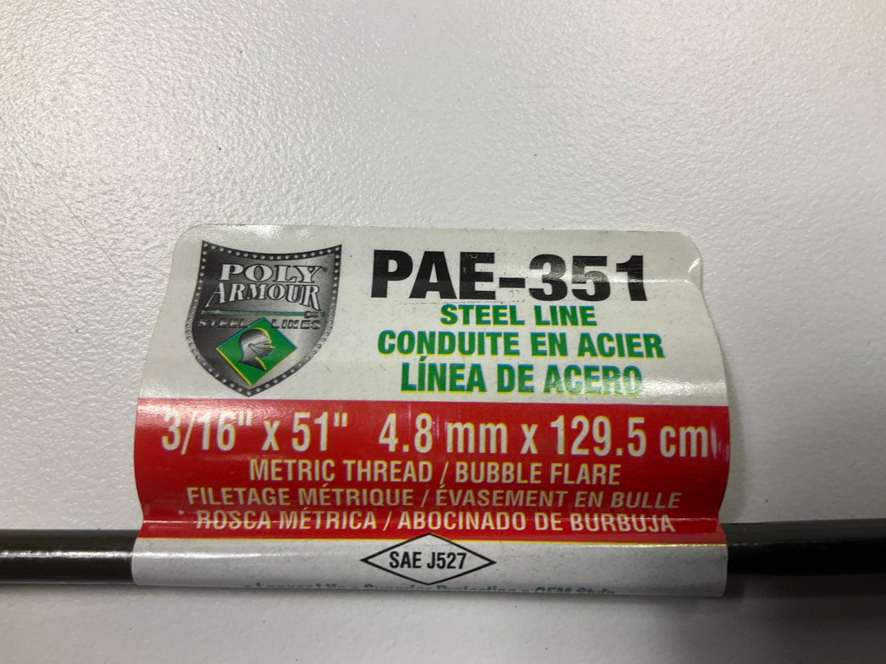 (5) AGS PAE-351 Steel Brake Line 3/16'' X 51''