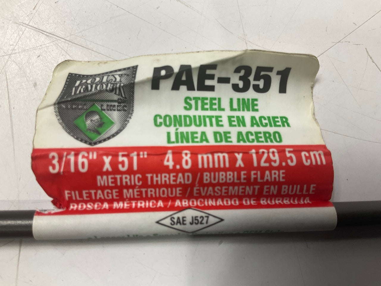 AGS PAE-351 Steel Brake Line 3/16'' X 51''
