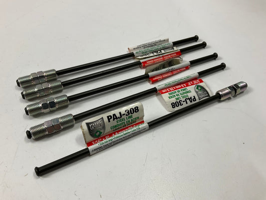 (5) AGS PAJ-308 PVF Coated Steel Brake Line: 8'' Long, 3/16'' Diameter, Universal