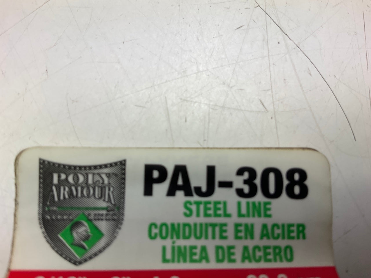 AGS PAJ-308 PVF Coated Steel Brake Line: 8'' Long, 3/16'' Diameter, Universal