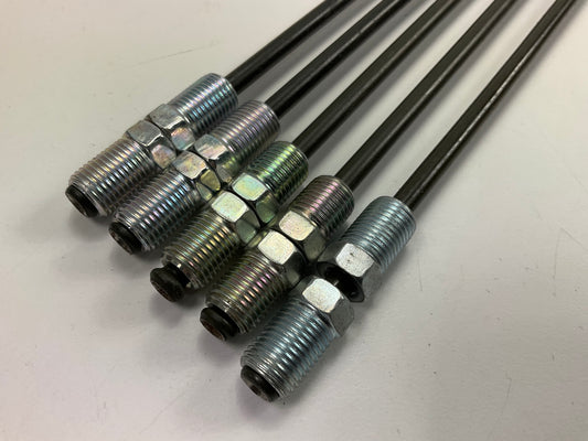 (5) AGS PAJ312 Metric M10x1 Thread Standard Flare Steel Brake Lines 3/16  X 12''