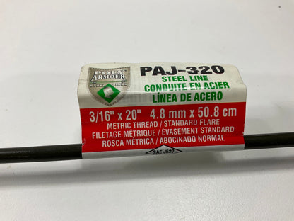 (5) AGS PAJ-320 PVF Coated Steel Brake Line: 20'' Long, 3/16'' Diameter, Universal