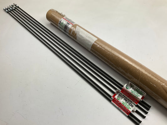 (5) AGS PAJ-330 PVF Coated Steel Brake Line, 30'' Long, 3/16'' Diameter, Universal