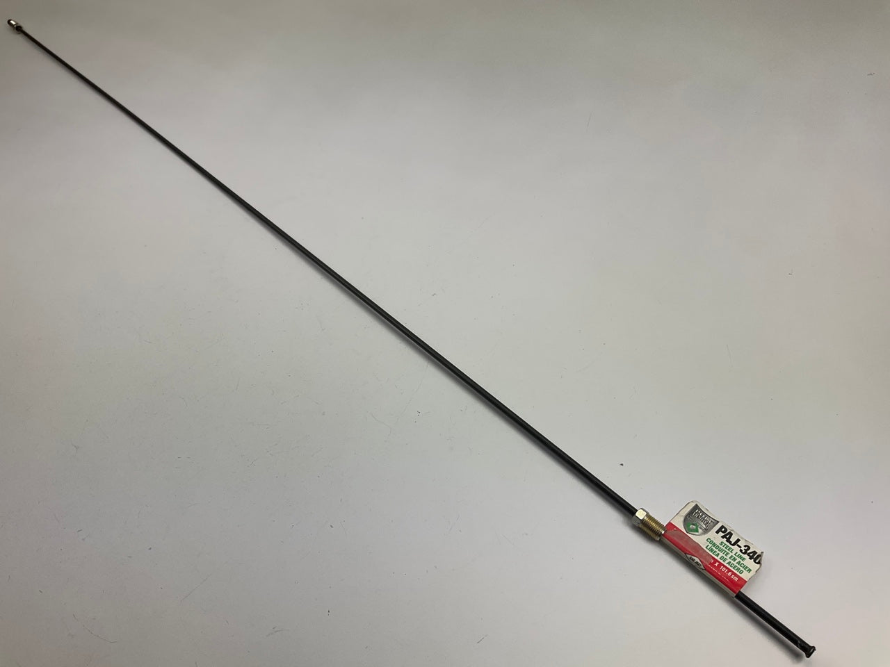 AGS PAJ-340 PVF Coated Steel Brake Line: 40'' Long, 3/16'' Dia, M10-1.0mm Thread